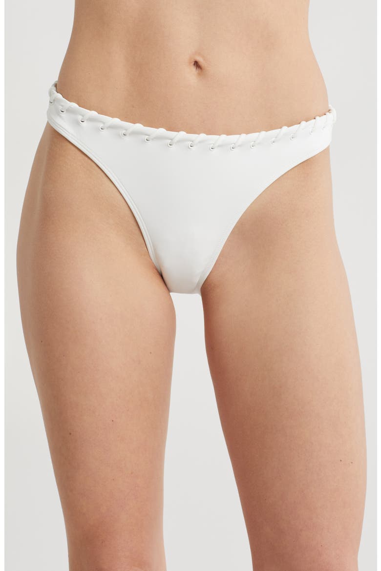 Whipstitch Bikini Bottoms, Main, color, WHITE001