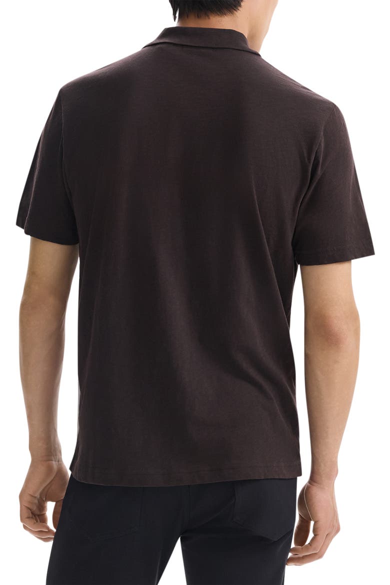 Bron in Cosmos Slub Cotton Polo Shirt, Alternate, color, HICKORY - SPF