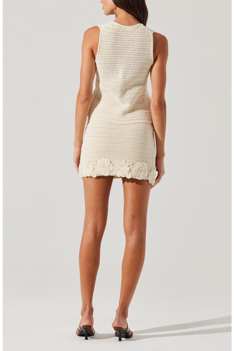 Taimi Crochet Miniskirt, Alternate, color, NATURAL