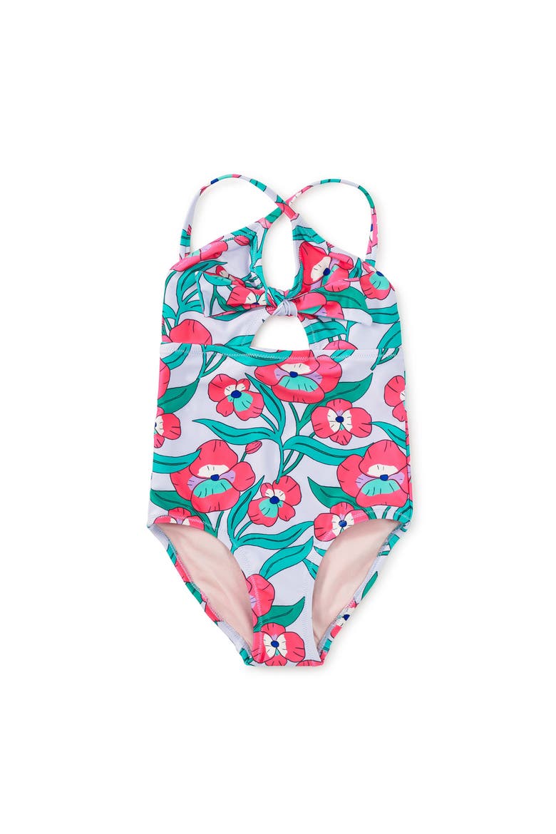 Cut Out One Piece Swimsuit, Main, color, Nouveau Poppy