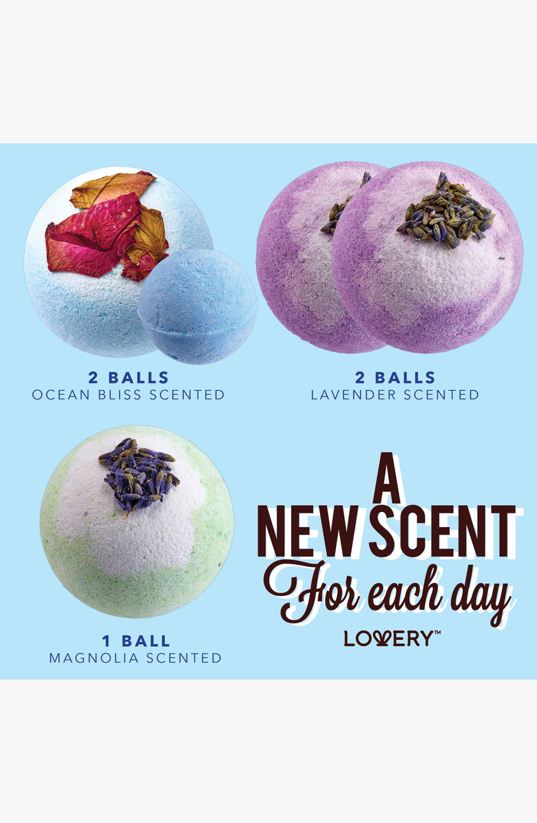 Lovery 17-Piece Bath Bombs Gift Set with Shea and Coco Butter, Alternate, color, Multicolor