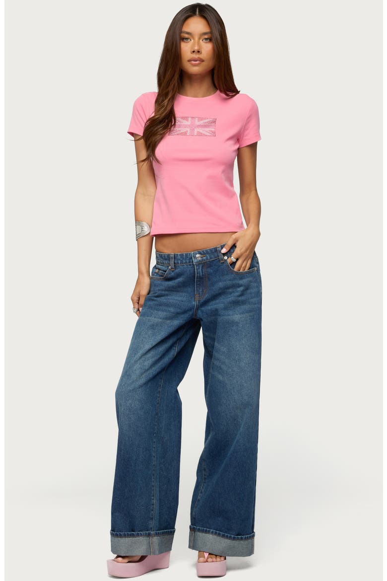 UK Rhinestone T-Shirt, Alternate, color, PINK