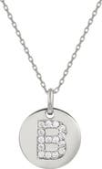 SUZY LEVIAN Cubic Zirconia Initial Disc Pendant Necklace