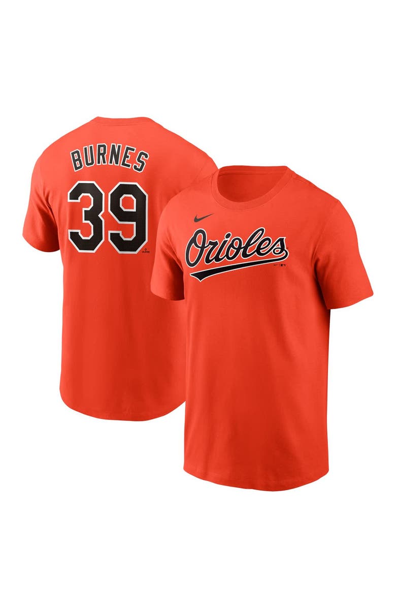 Nike Men's Nike Corbin Burnes Orange Baltimore Orioles Fuse Name & Number T-Shirt, Main, color, 