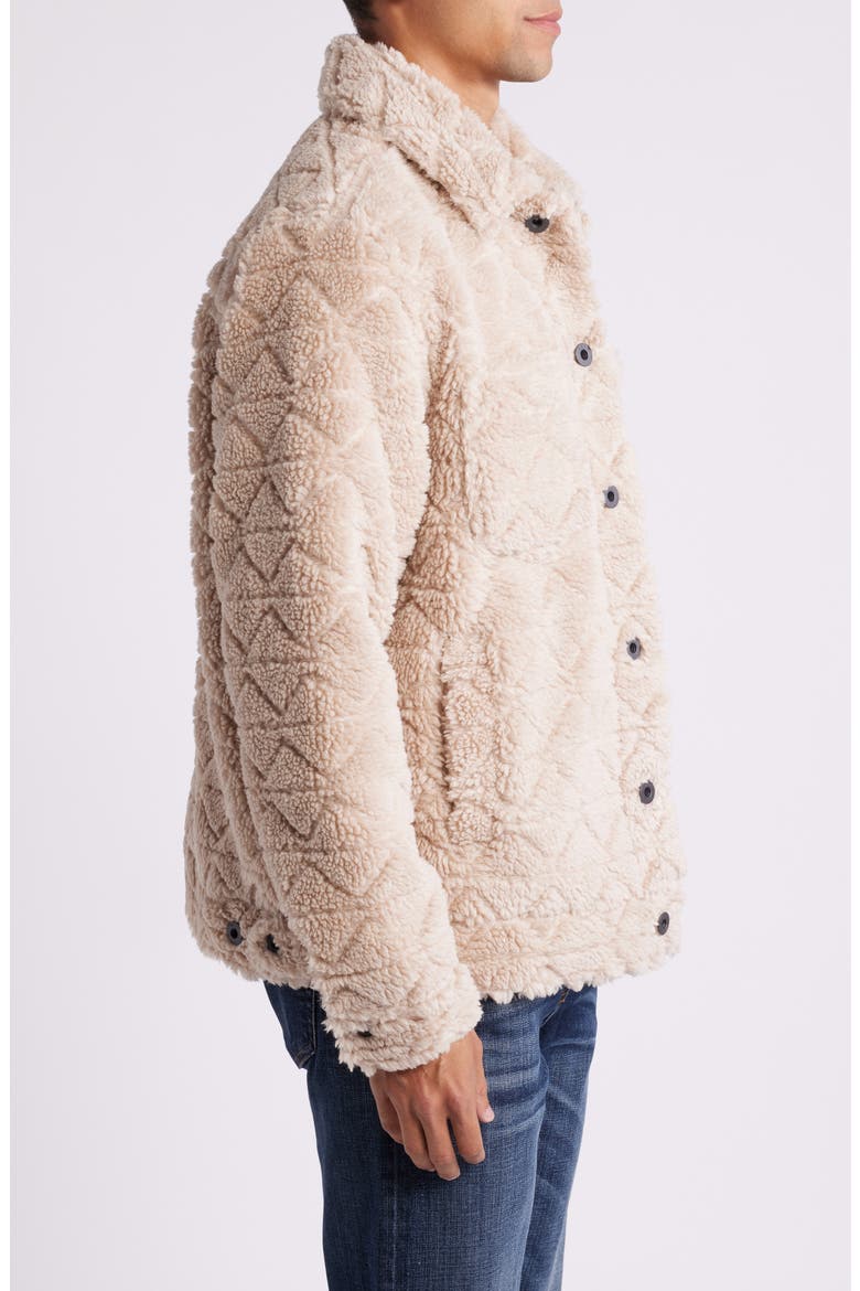 Janson UGGfluff Trucker Jacket, Alternate, color, PUTTY