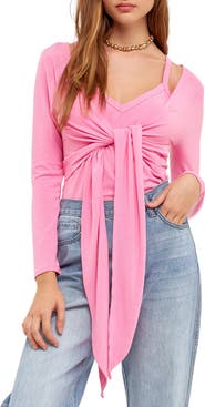 Grey Lab Two-Piece Cardigan & Camisole Set