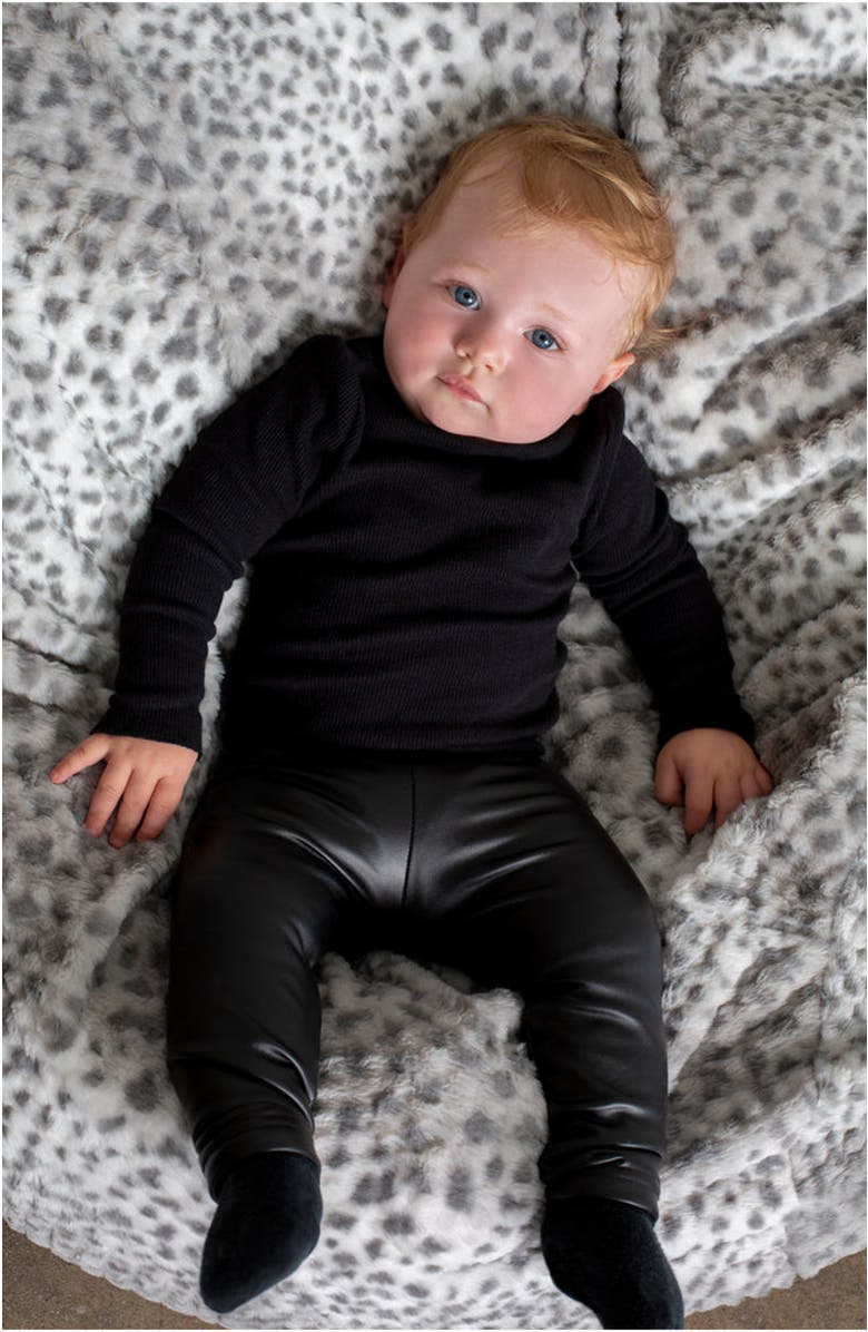 NoggiWear Faux Leather Leggings, Alternate, color, Black