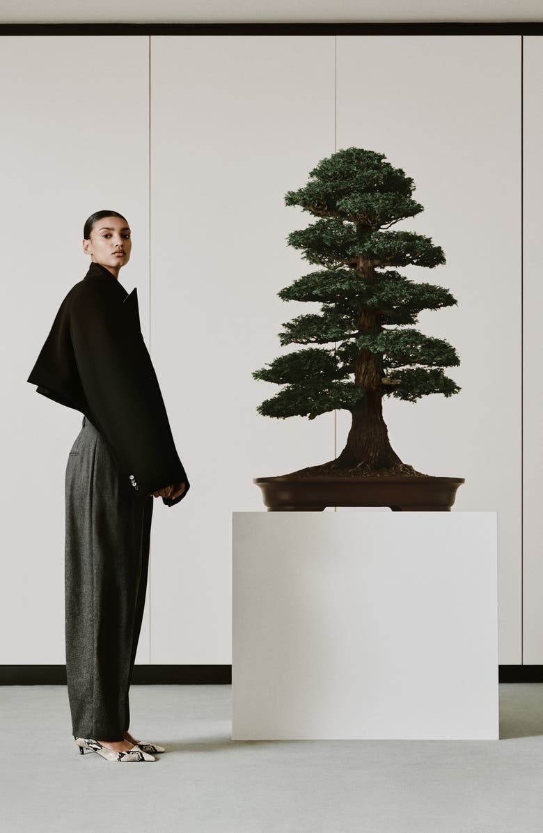 Khaite Comair Double Face Crepe Jacket, Alternate, color, Black