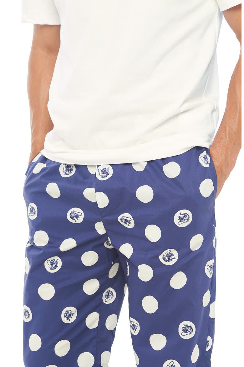 Drew Tiger Dots Blue Pajama Pants, Alternate, color, BLUE