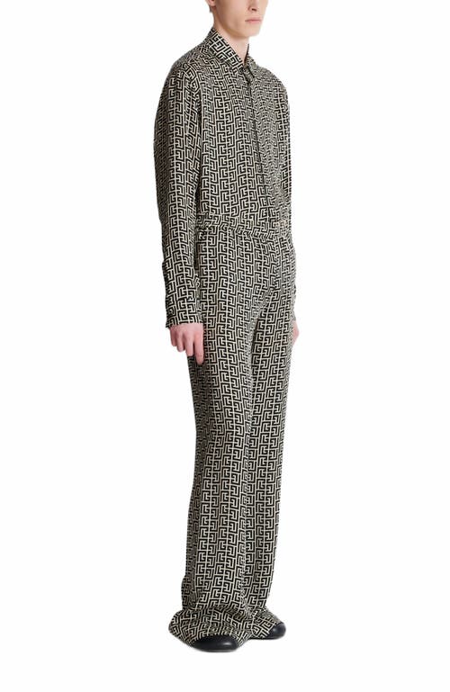 Balmain Monogrammed Flowing Trousers