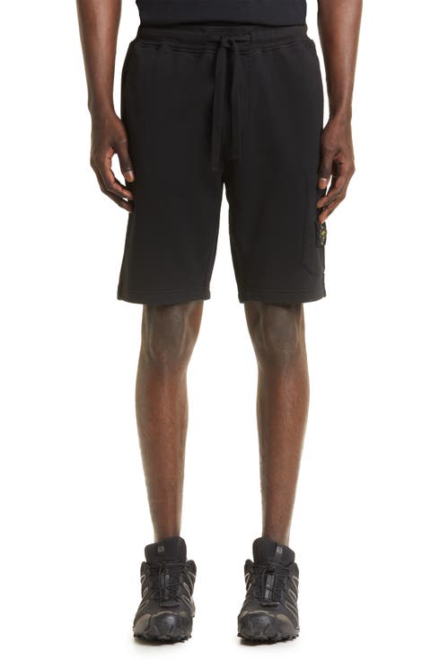 Cotton Fleece Cargo Sweat Shorts