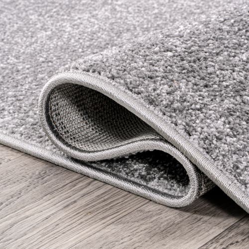 Jonathan Y Haze Solid Low-pile Round Area Rug In Charcoal/gray