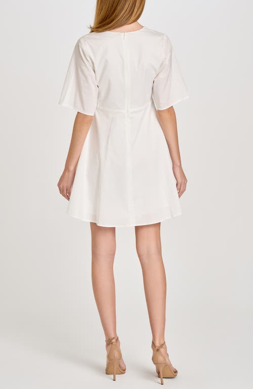 Shop Wayf Zelma Short Sleeve Babydoll Minidress In Ivory