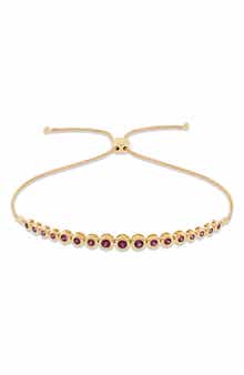Frankie & Zoe 14K Yellow Gold Rhodolite Bolo Bracelet