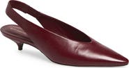 Reformation Calista Leather Slingback Pump