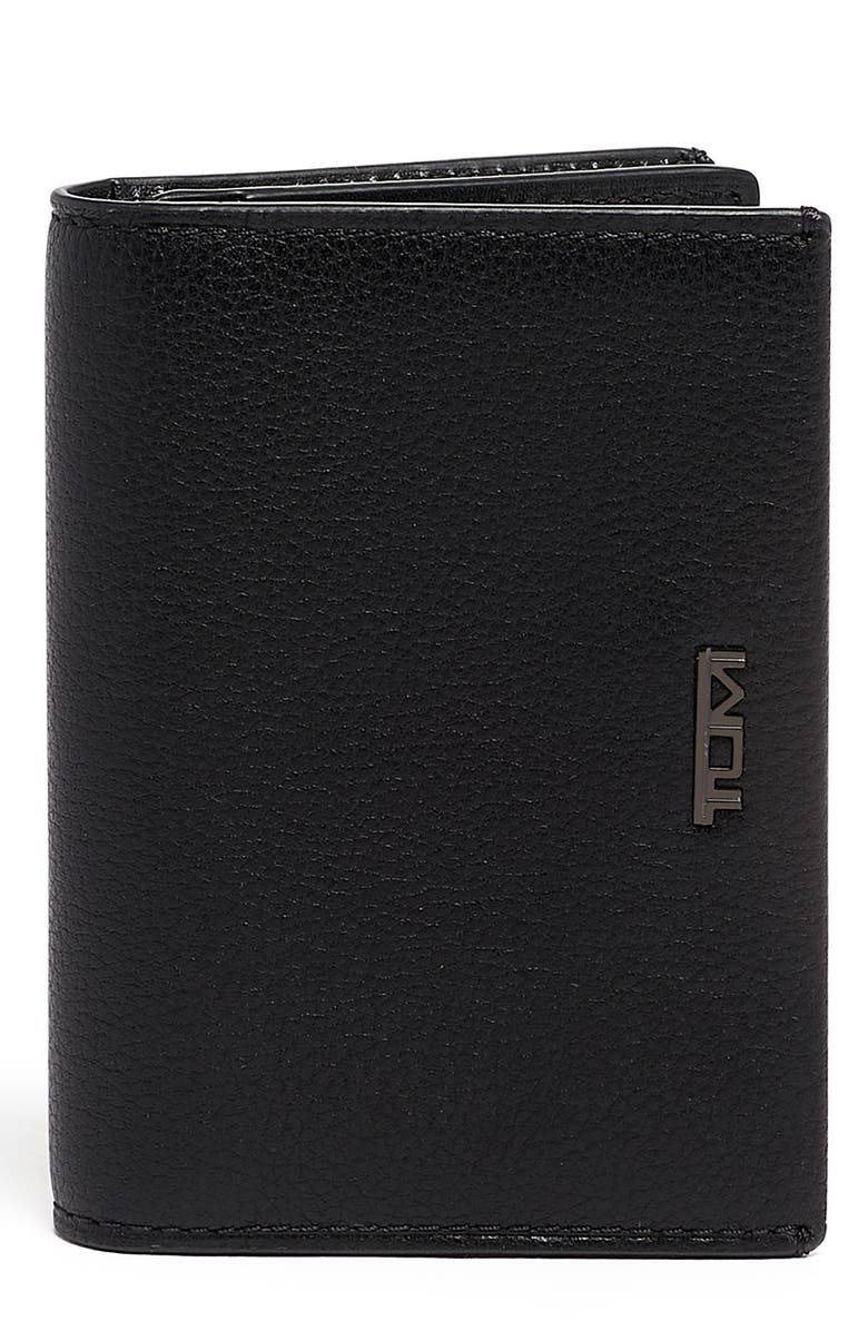 TUMI Gusseted Leather Card Case, Main, color, 