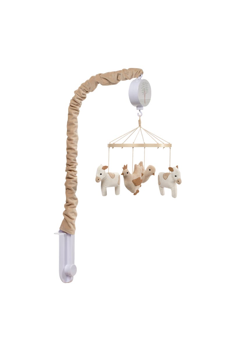 Bedtime Originals Farmyard Friends Musical Baby Crib Mobile Soother Toy, Alternate, color, Cream