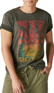 Lucky Brand Calm Ganesh Cotton Graphic Tee
