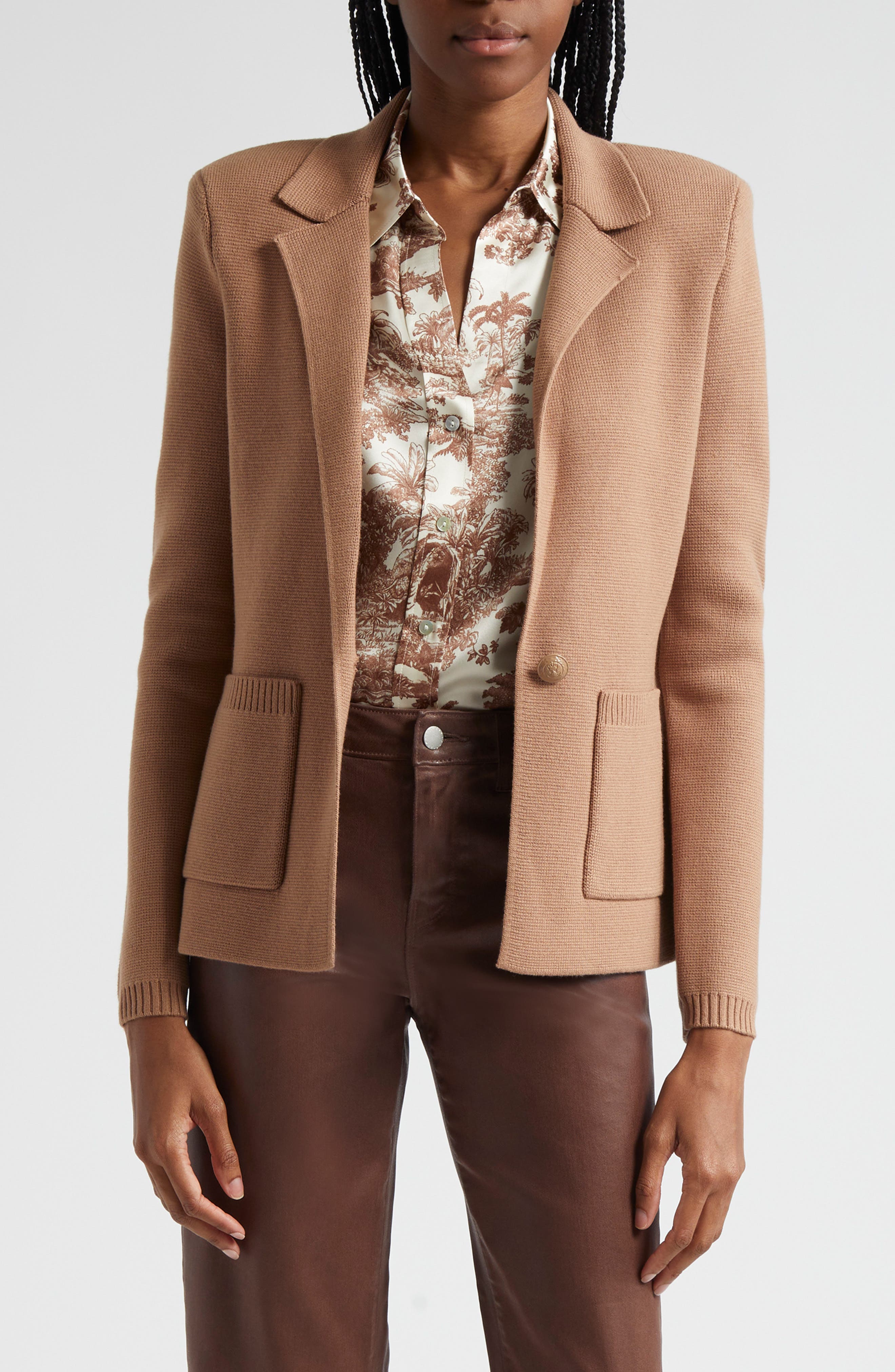 L'AGENCE Lacey Knit Blazer