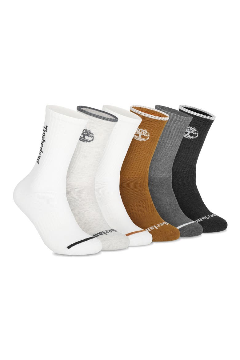 12-Pack Cushion Crew Length Socks, Alternate, color, WHITE MULTI