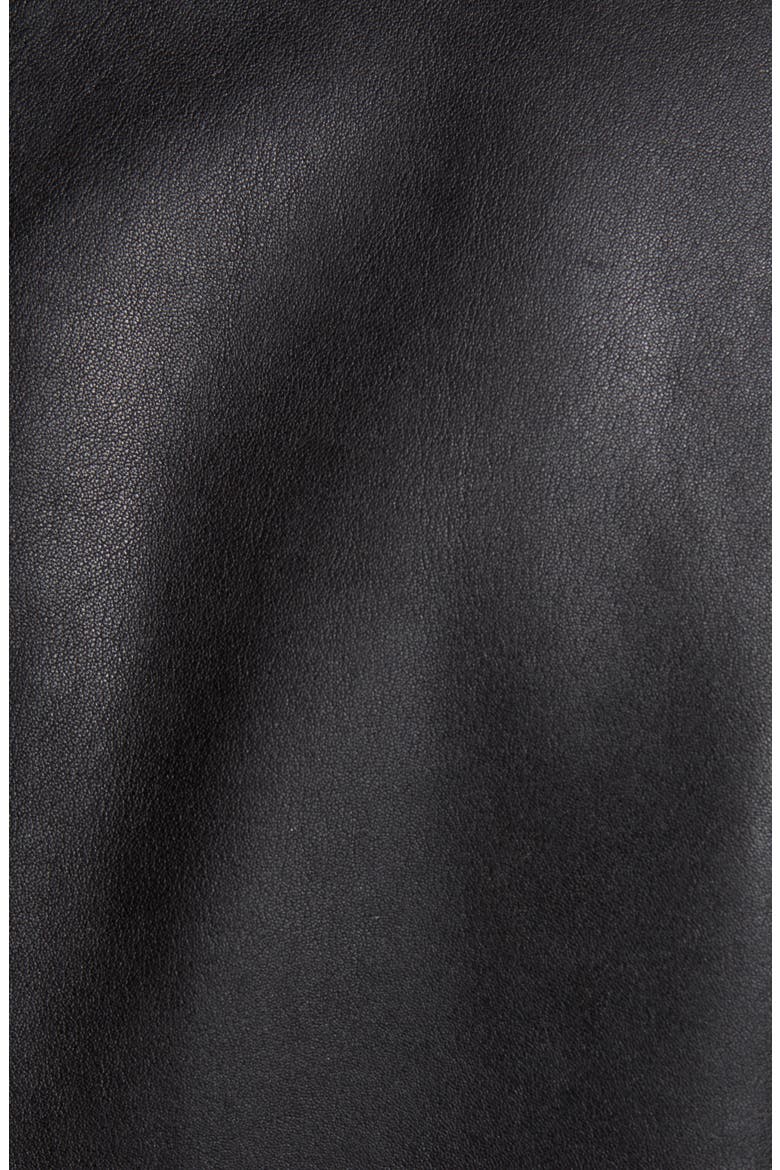 Racer Leather Jacket, Alternate, color, BLACK