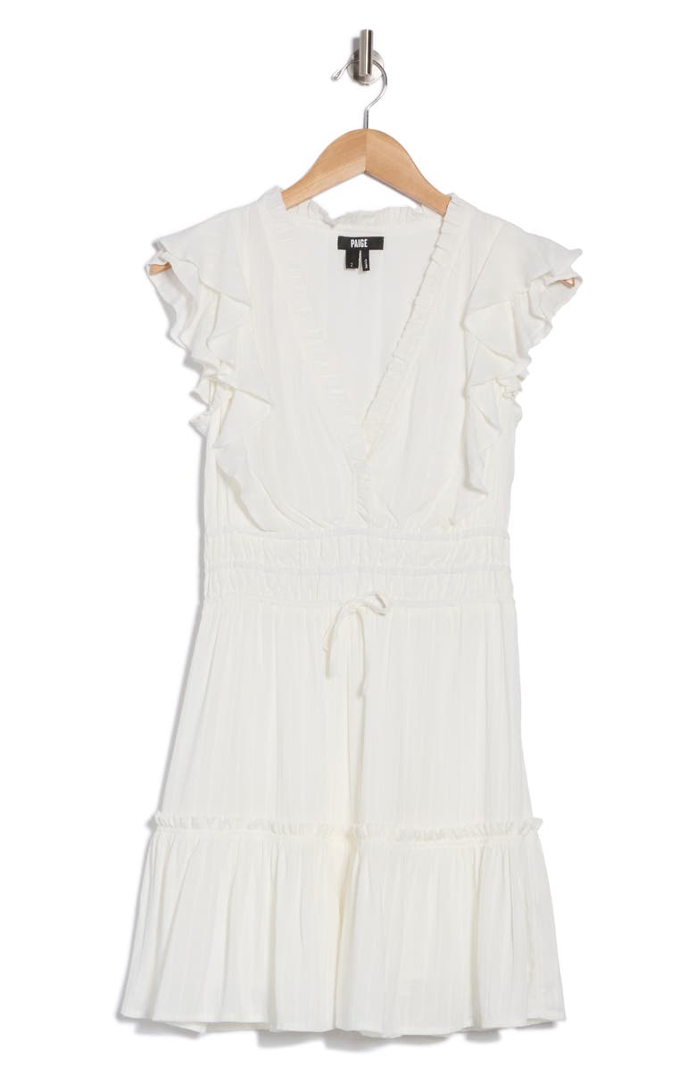 PAIGE Muriel Ruffle Cap Sleeve Fit & Flare Minidress, Alternate, color,