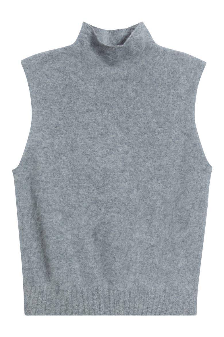 Turtleneck Brushed Cashmere Sweater, Main, color, GREY NIGHT