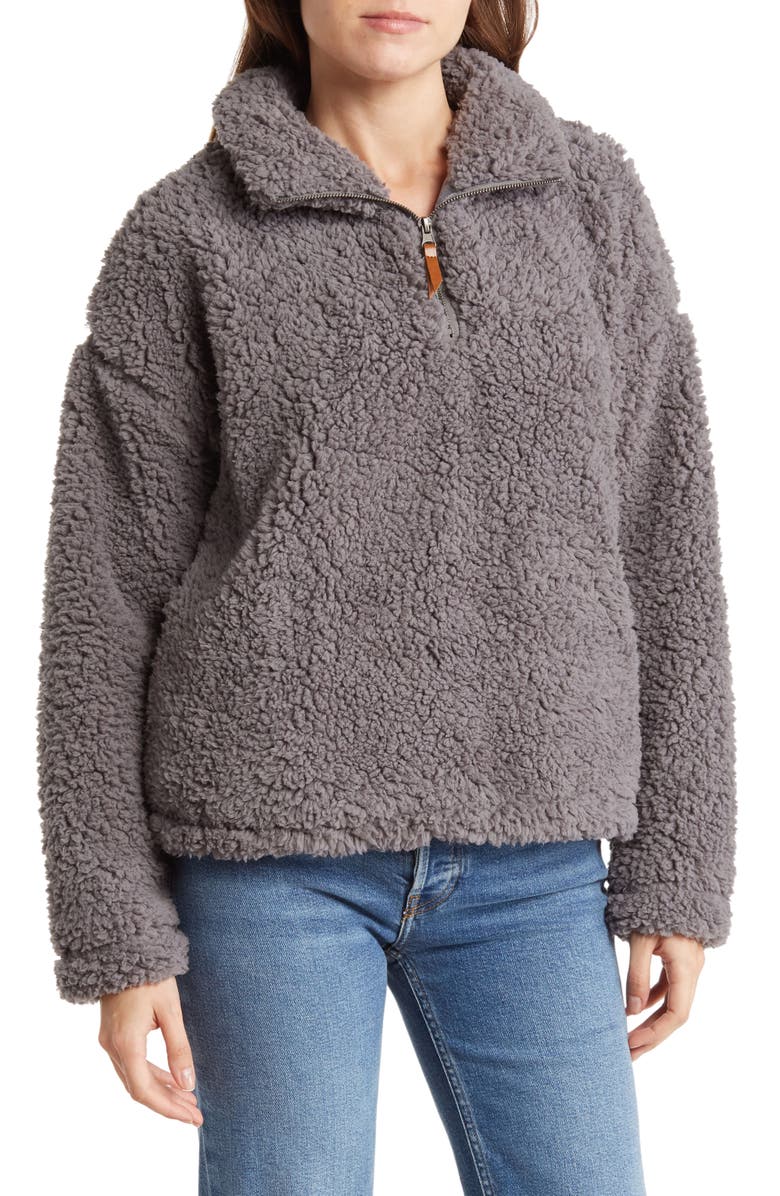 Thread & Supply Forest Pattern Quarter Zip Pullover, Main, color, 
