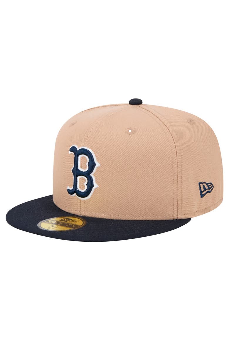 Men's New Era Khaki Boston Red Sox 59FIFTY Fitted Hat, Alternate, color, Khaki