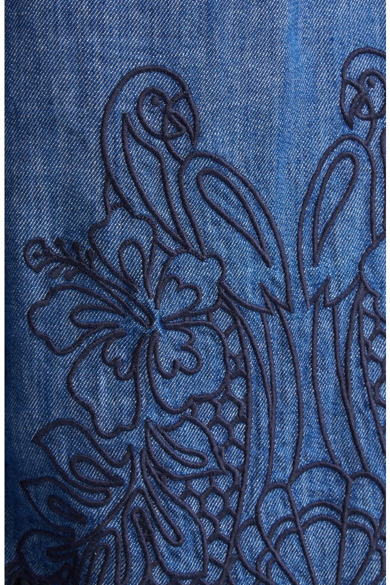 zimmermann coco embroidered denim dress Zimmermann