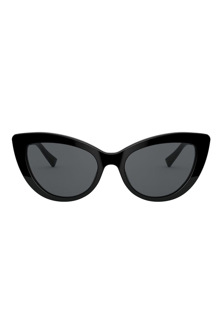 54mm Cat Eye Sunglasses, Main, color, BLACK/ BLACK