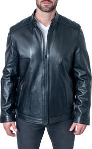 Maceoo Smooth Black Leather Jacket