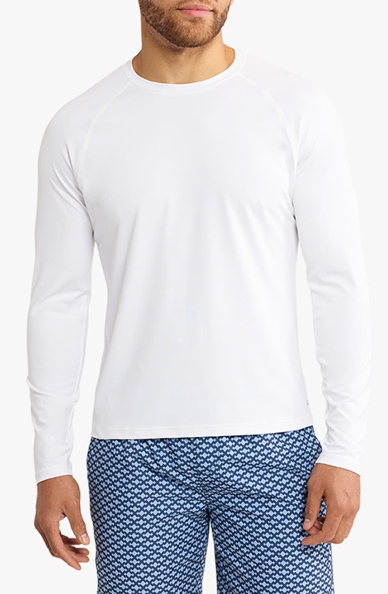 Fair Harbor Anchor Long Sleeve Rashguard, Main, color, White