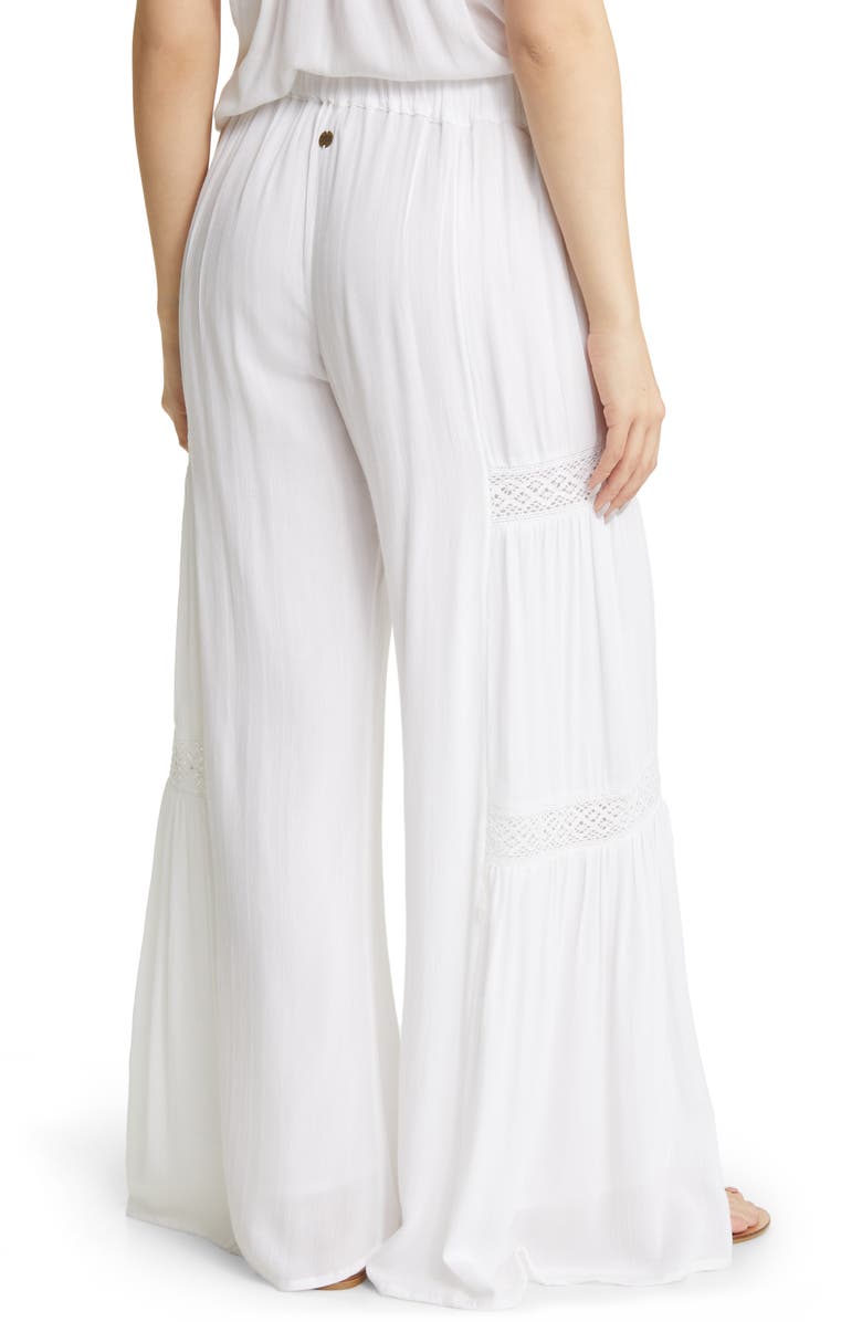 Rip Curl Alira Lace Inset Wide Leg Pants, Alternate, color, 