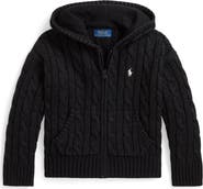 Polo Ralph Lauren Kids' Metallic Cable Knit Hoodie