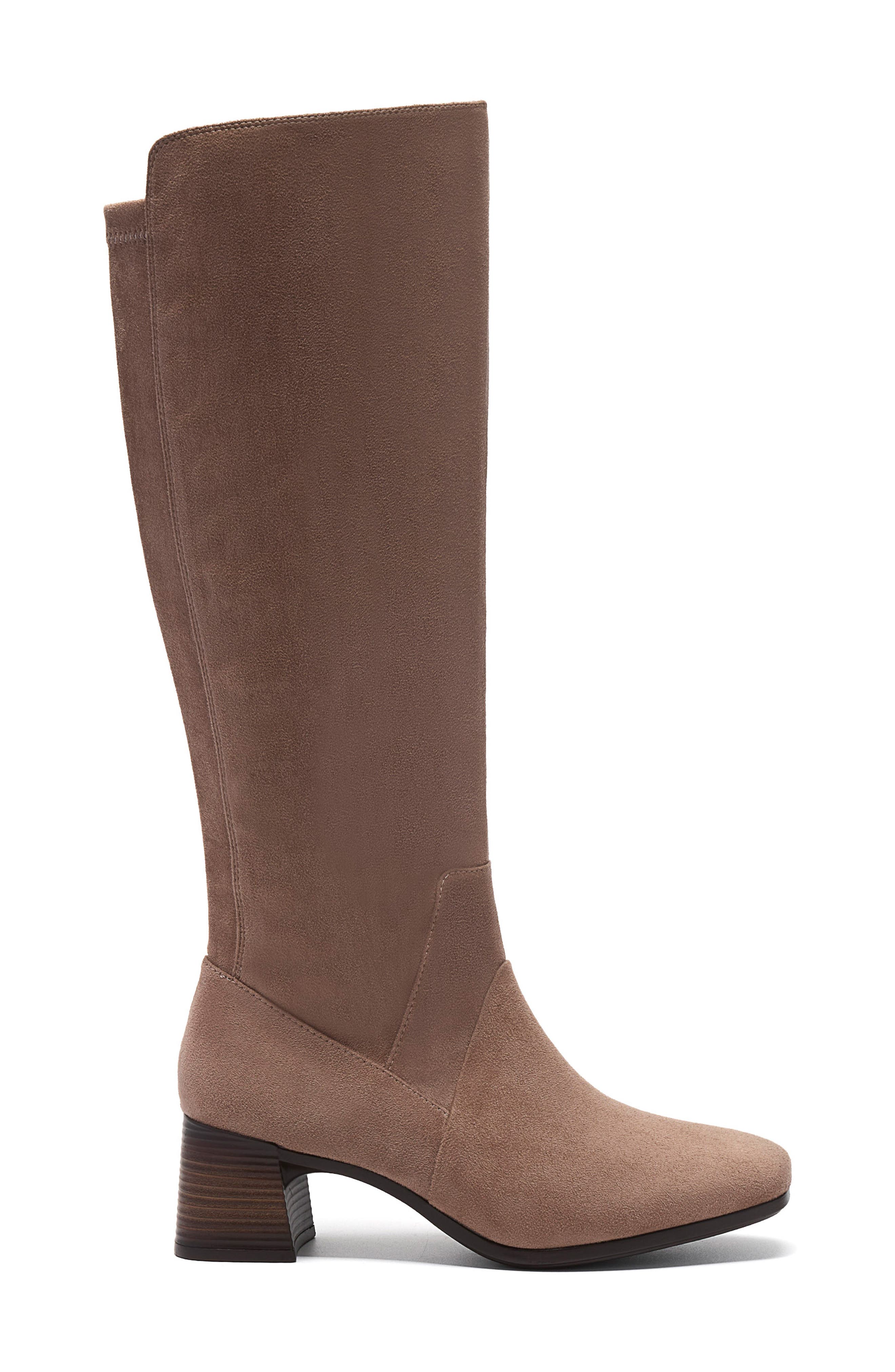 Marriann Chic Faux Leather Knee High Boot, Alternate, color, PEBBLE