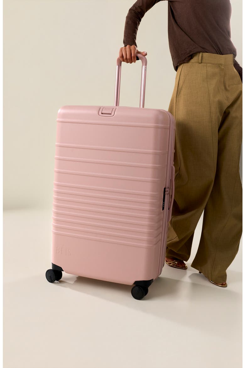 The Large Check-In Hardside Roller Suitcase, Alternate, color, ATLAS PINK