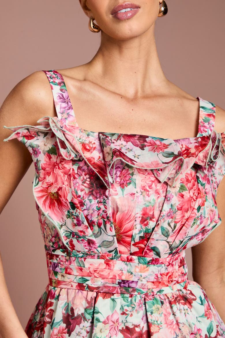 Ruffled Square Neck Peplum Blouse, Alternate, color, Sage