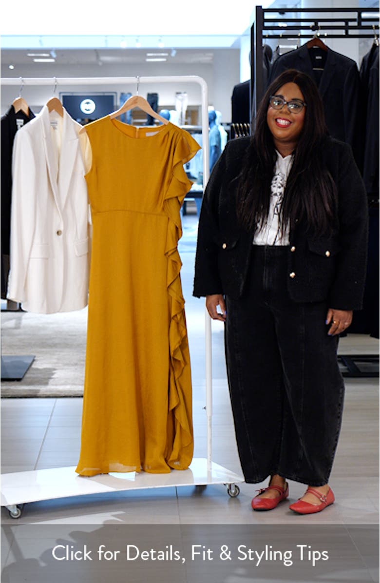 Asymmetric Ruffle A-Line Dress, sales video thumbnail