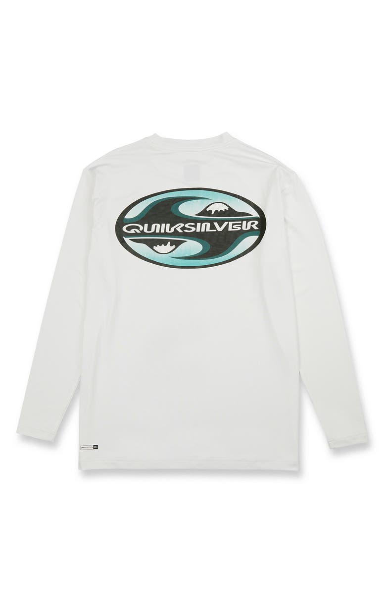 Quiksilver All Day Surf Long Sleeve Performance Rashguard, Alternate, color, White