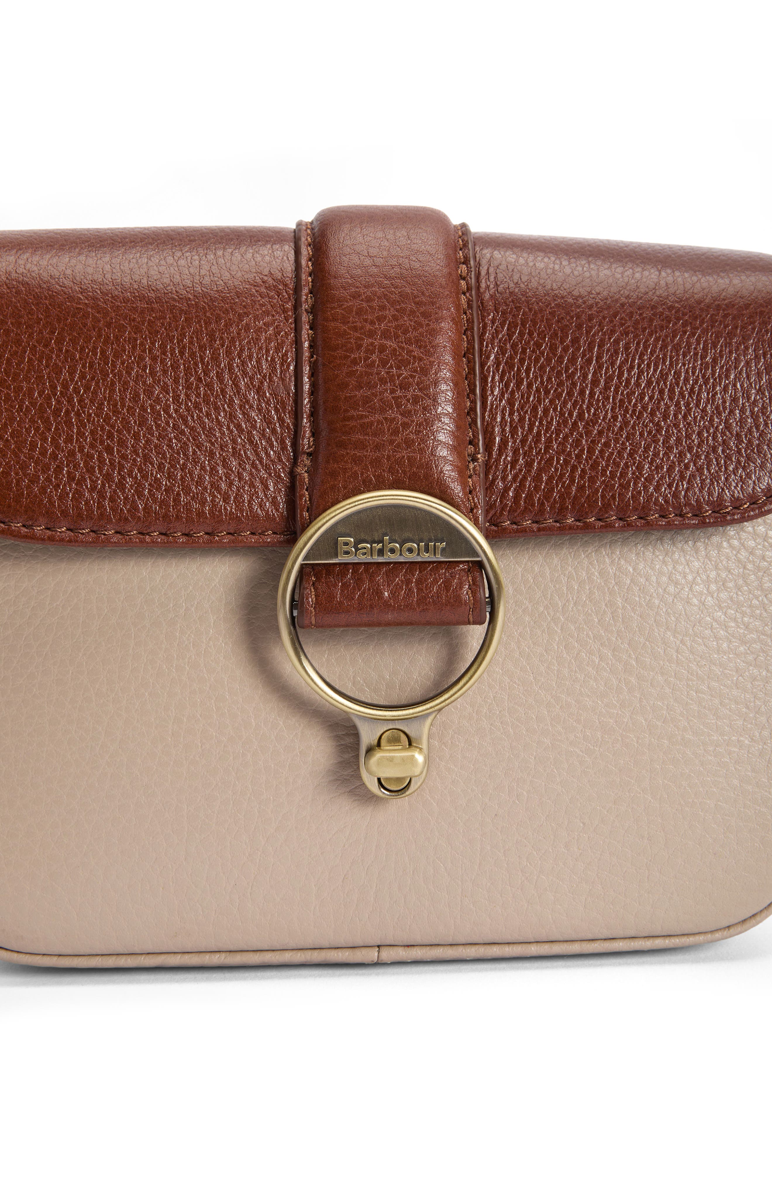 Mini Rosa Leather Crossbody Bag, Alternate, color, PEBBLED PINK/ BROWN