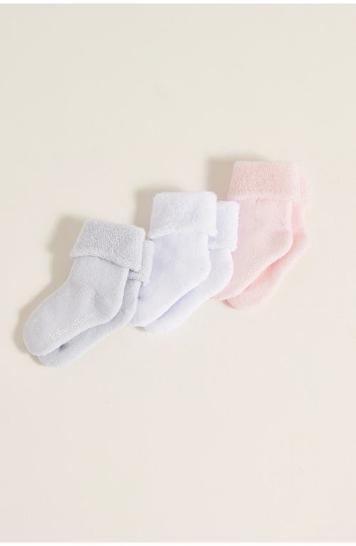 Babycottons Towel Socks Set Of 2 In Pink
