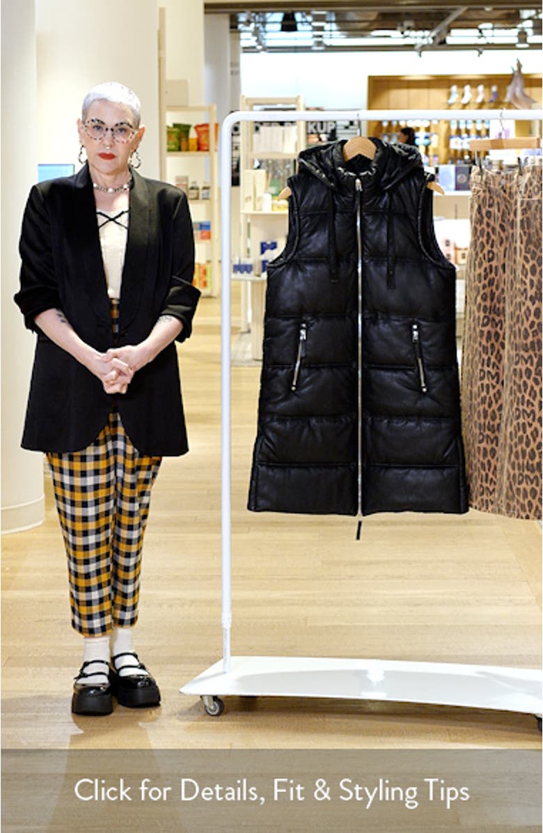 Veo Long Quilted Leather Vest, sales video thumbnail