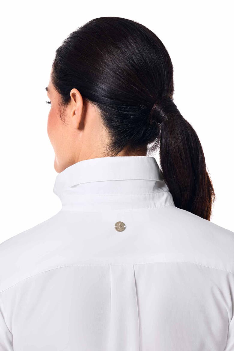 Women's Hepburn Shirt with Roll-Up Sleeves, UPF 50+ Sun Protection, Alternate, color, White