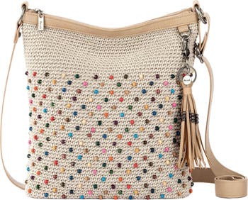 ハンドバッグ LUCIA IN THE SKY HANDBAG The Sak Lucia Leather Crossbody Purse - Hand Crochet Women's