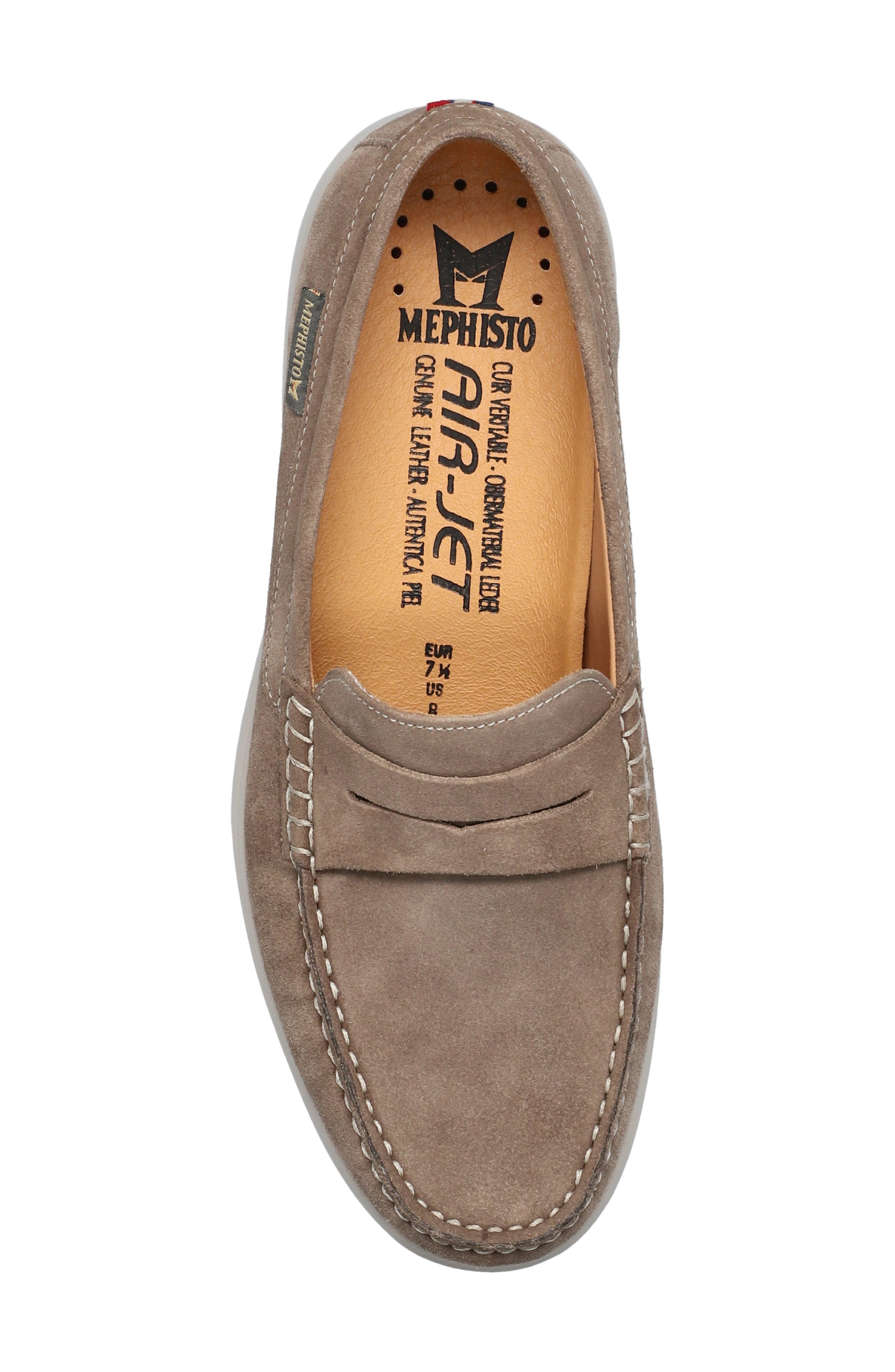 Mephisto Titouan Penny Loafer, Alternate, color, Warm Grey Velours