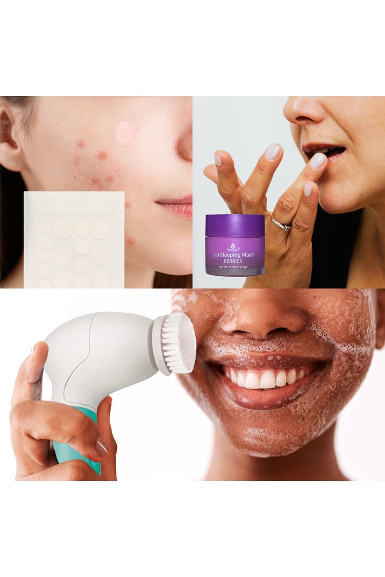 Ultimate Skincare Bundle Lip Care, Acne Solution and Advanced Cleansing, Alternate, color, Multicolor