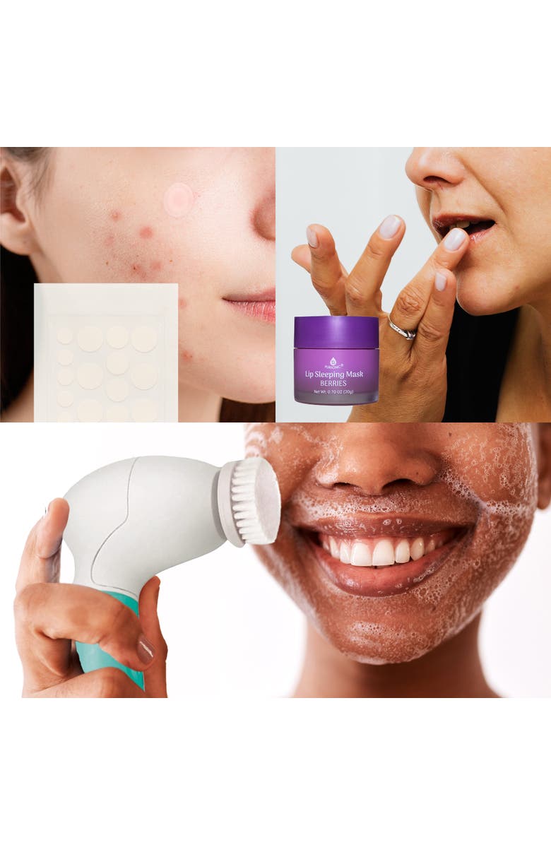 PURSONIC Ultimate Skincare Bundle Lip Care, Acne Solution and Advanced Cleansing, Alternate, color, Multicolor