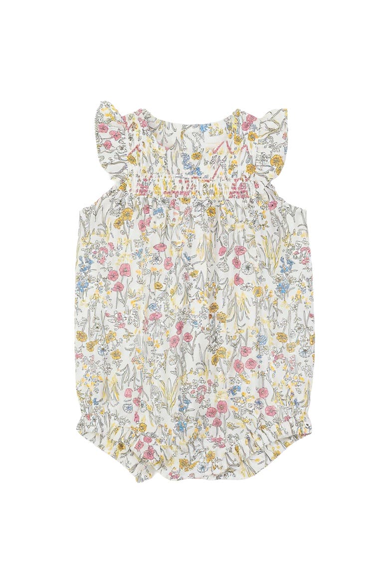 Floral Woven Bubble Romper, Main, color, Pink