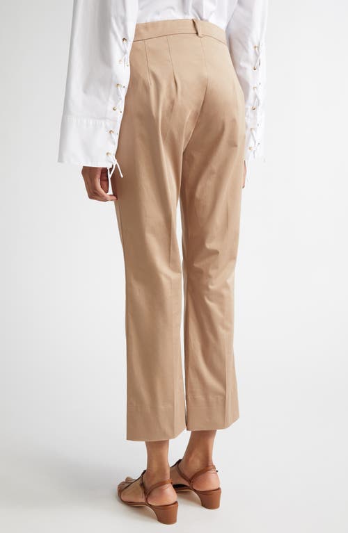Max Mara Felice Stretch Cotton Crop Pants In Colonial